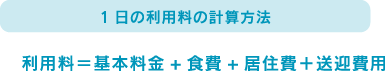 福寿荘 ショートステイ　1日の利用料の計算方法